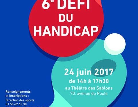 DÉFI HANDICAP TENNIS DE TABLE NEUILLY SUR SEINE