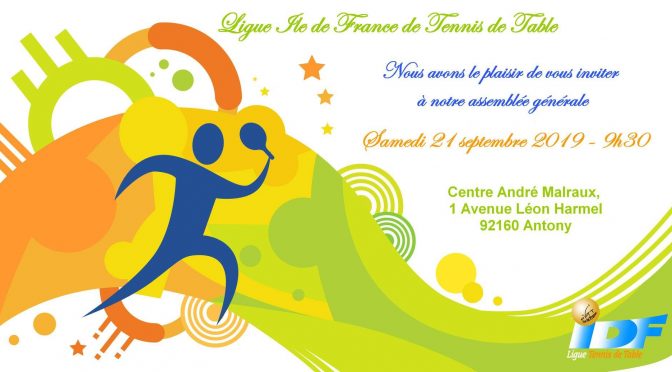 ASSEMBLÉE GÉNÉRALE DE LA LIGUE – SAMEDI 21 SEPTEMBRE 2019